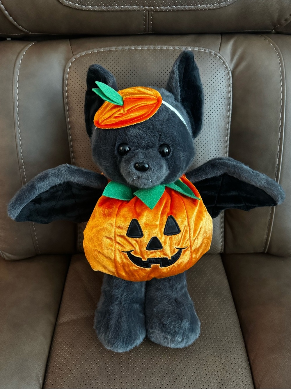 Build-A-Bear Black Bat & Orange Pumpkin Accessory